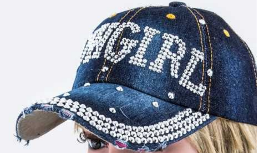 Crystal Cowgirl Embellished Fashion Denim Cap