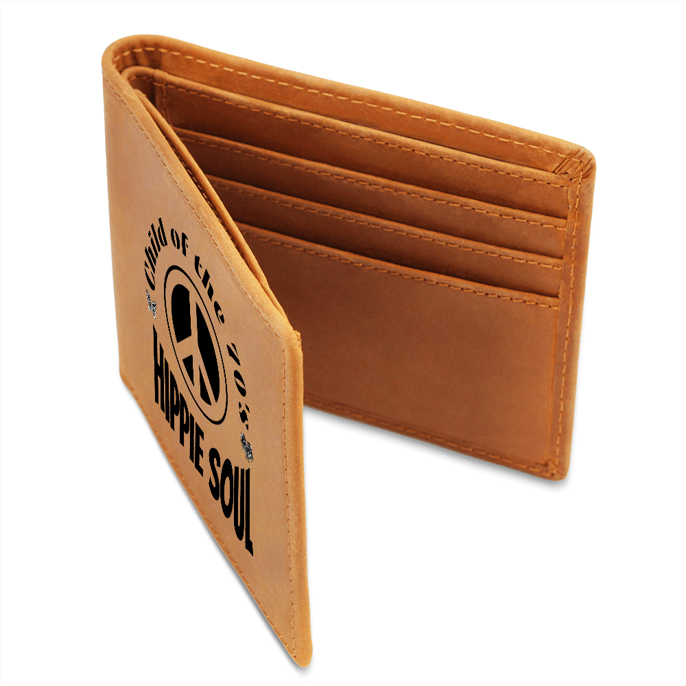 Child of the 70's Hippie Soul Graphic Leather Wallet