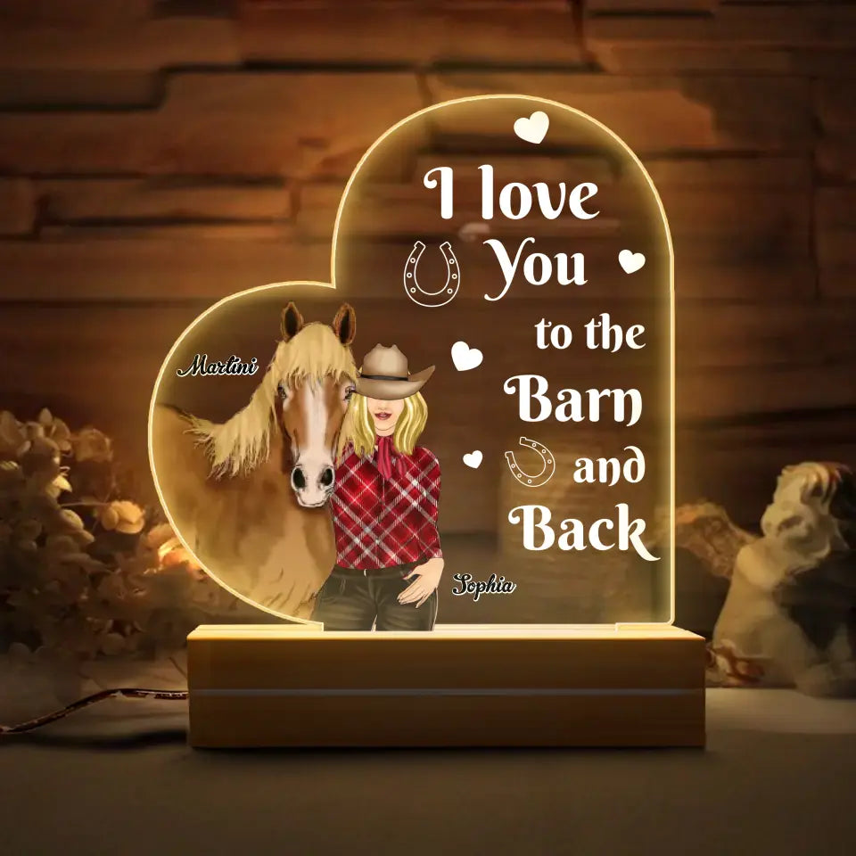 Personalized Horse Girl acrylic night light