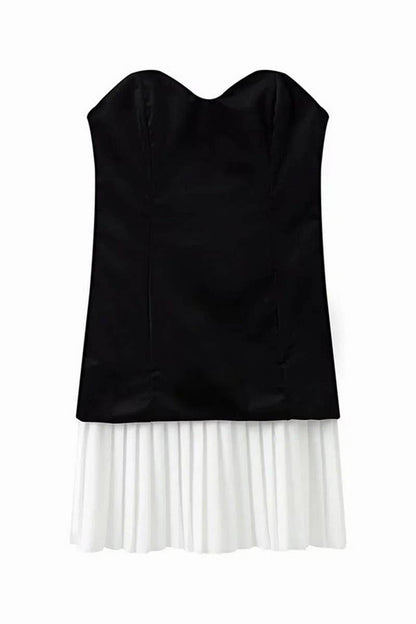 Strapless black Velvet Dress