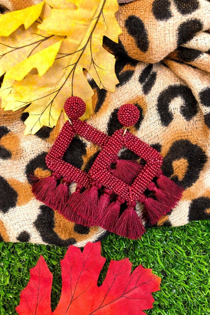 Hot Pink Ellie Fringe Drop Earrings