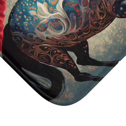 Bejeweled Horse with Long Mane Bath Mat