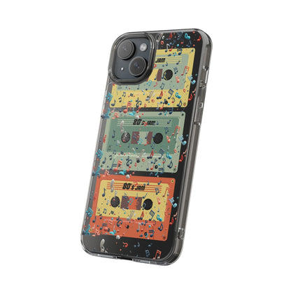80's Jam Cassette Tapes Clear Mobile Phone Case