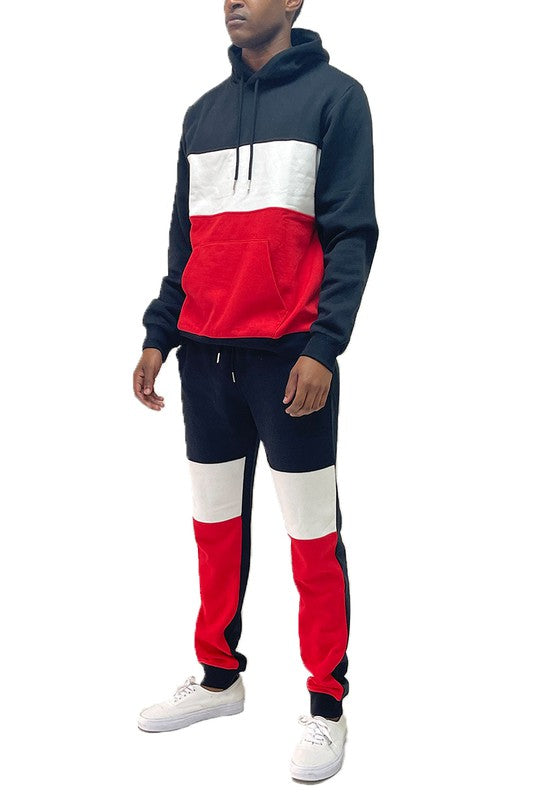 Men's Color Block 2-piece Sweat Suit