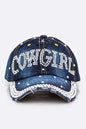 Crystal Cowgirl Embellished Fashion Denim Cap
