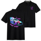 Men's I Like Fast Cars Front & Back Printing Black Polo Shirt