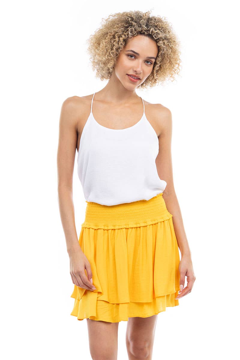 Sunflower Yellow Flared Skirt -clearance