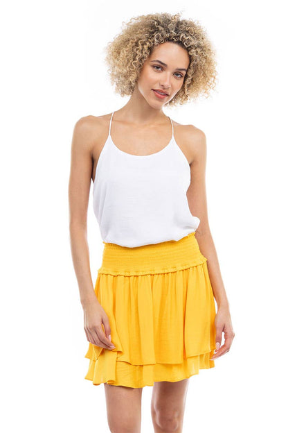 Sunflower Yellow Flared Skirt -clearance