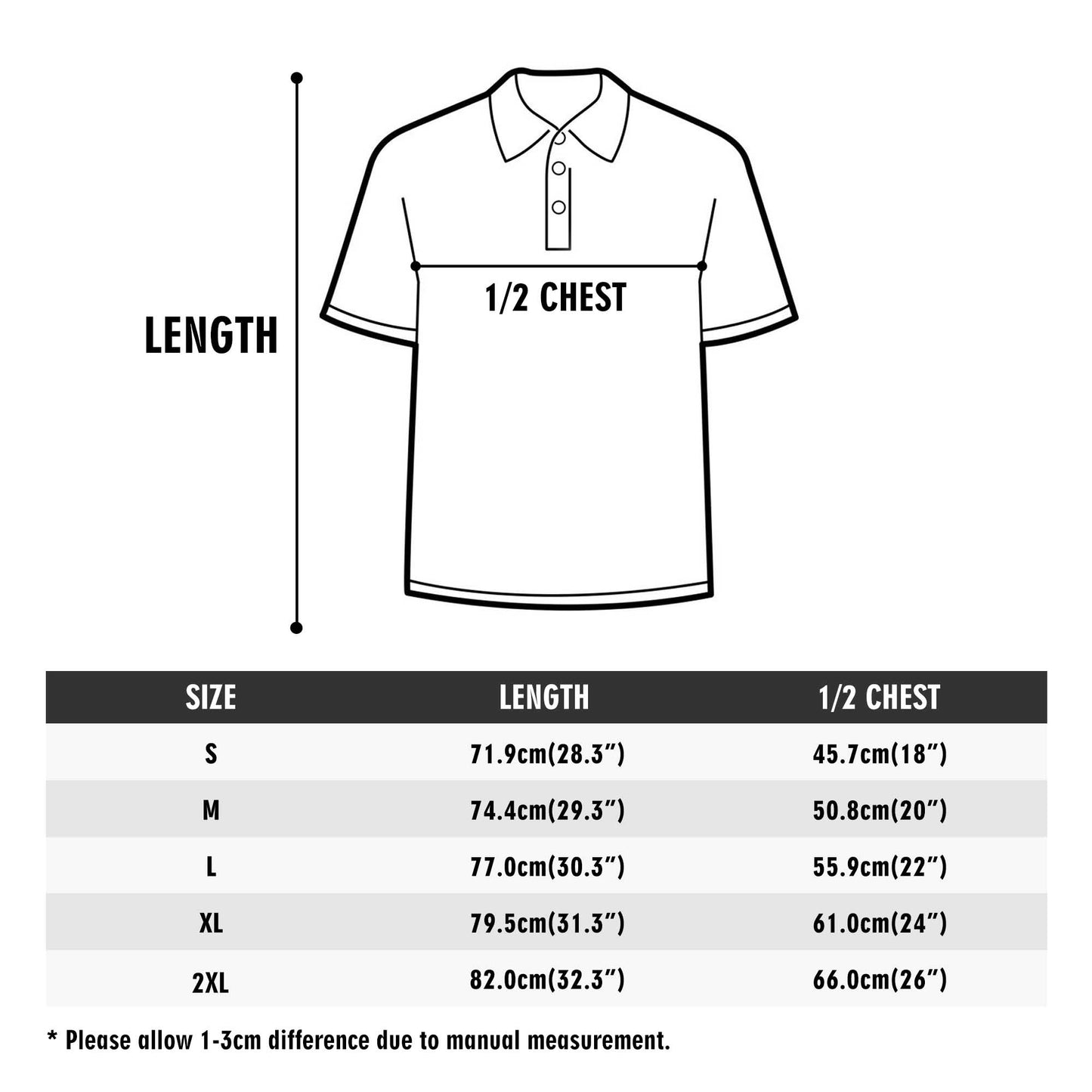 Men's I Like Fast Cars Front & Back Printing Black Polo Shirt