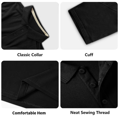 Men's I Like Fast Cars Front & Back Printing Black Polo Shirt