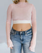 Heart Mesh Mock Neck Halftee