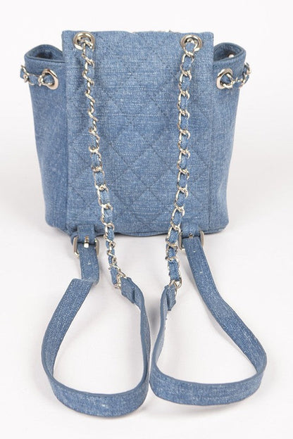 Denim Fashion Small School Backpack
