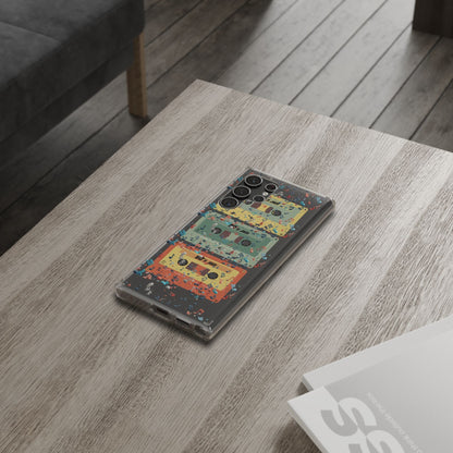80's Jam Cassette Tapes Clear Mobile Phone Case