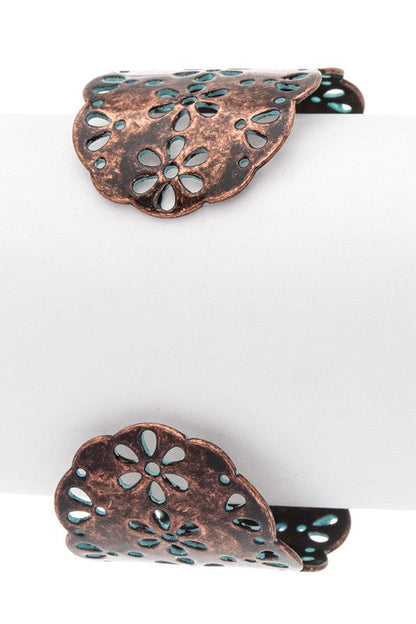 Aztec Print Western Oversize Cuff Bangle Bracelet