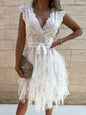 Lace White Party Dress