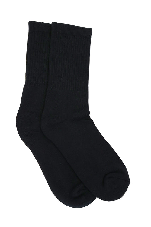 3/4 Crew Black Bamboo Viscose Socks - alternate view 2 alternate view