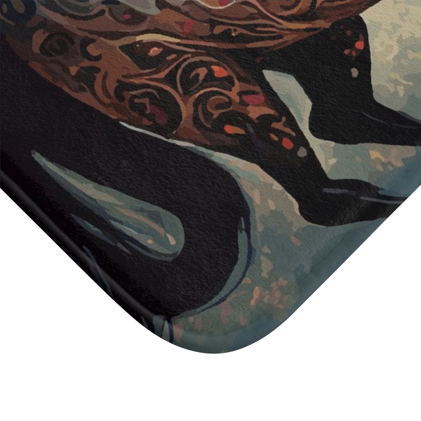 Bejeweled Horse with Long Mane Bath Mat