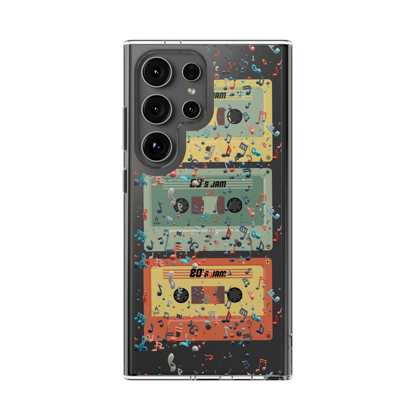 80's Jam Cassette Tapes Clear Mobile Phone Case