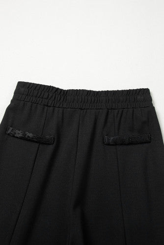 Wide Leg Black Lace Pants