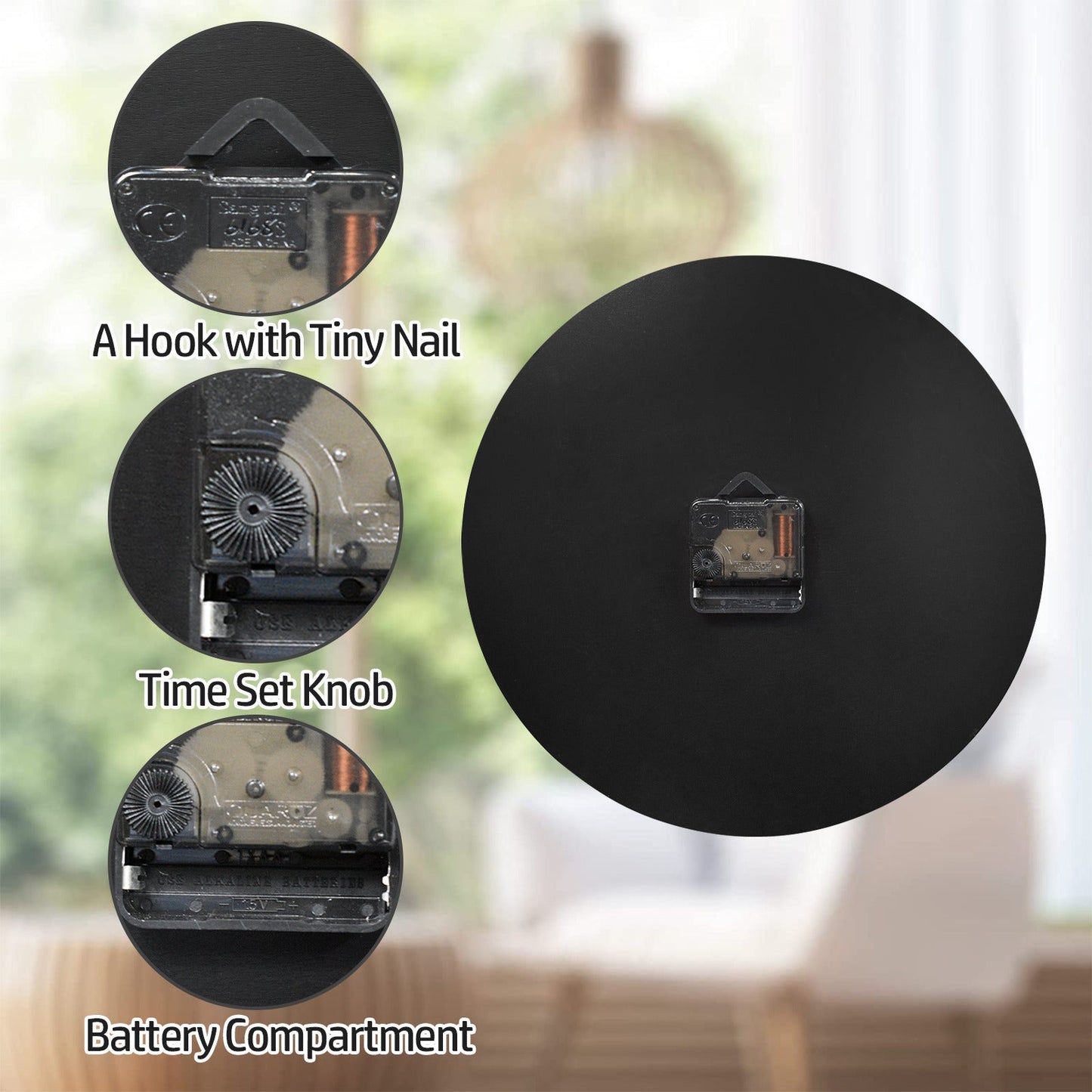 Beautiful Butterfly Wooden Wall Clock (Made in USA)