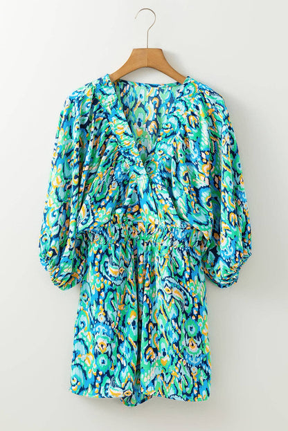 Blue & Green Malibu Romper