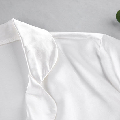 Heavenly Feathered Silk Pajamas in color options