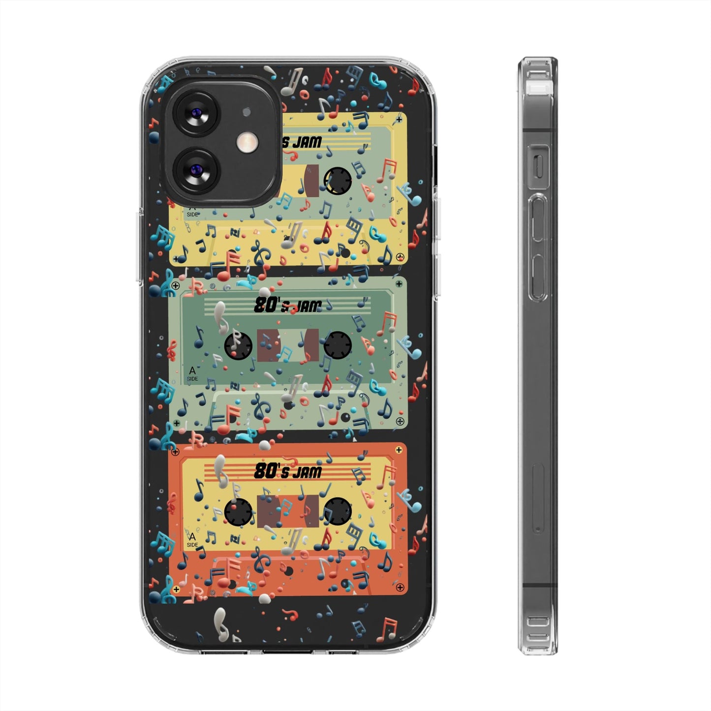 80's Jam Cassette Tapes Clear Mobile Phone Case