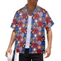 4th of July Pattern Men's All Over Print Hawaiian Shirt (Made in USA)
