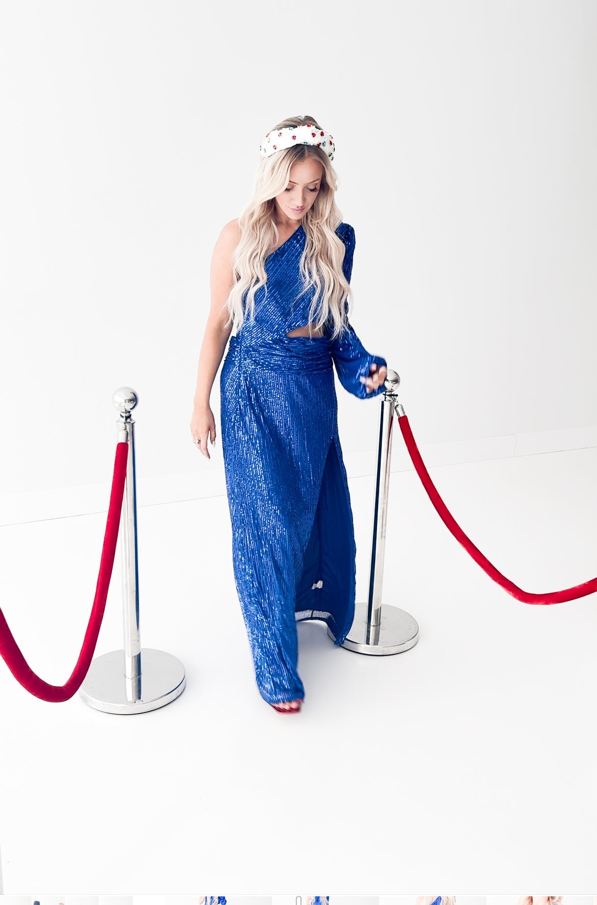 Royal Blue Sequin Gown