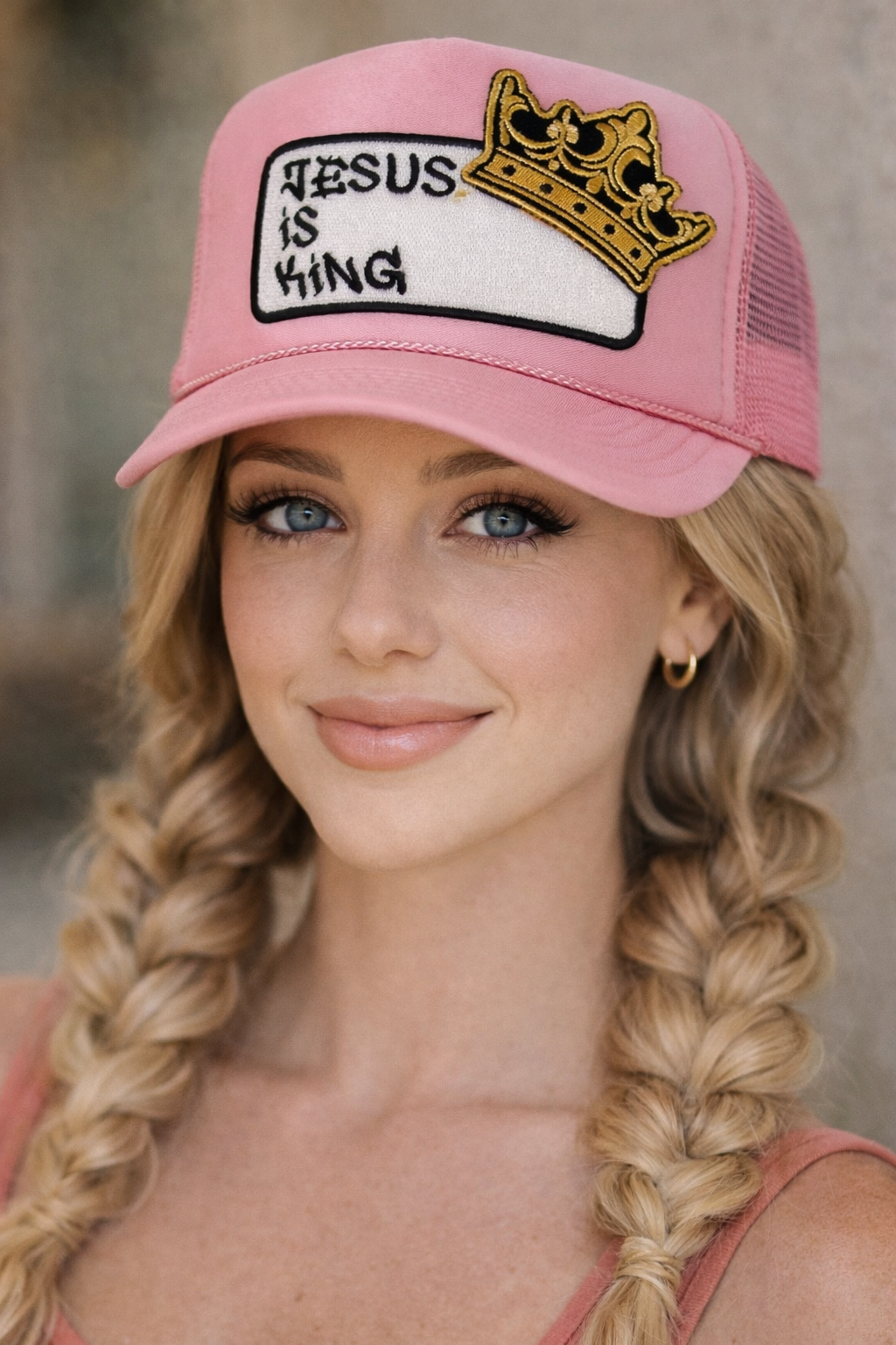Jesus is King patch trucker hat -clearance