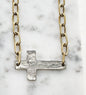 Paper Clip Chain Cross Necklace