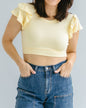 Ruffle Sleeve Halftee