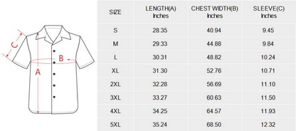 4th of July Pattern Men's All Over Print Hawaiian Shirt (Made in USA)