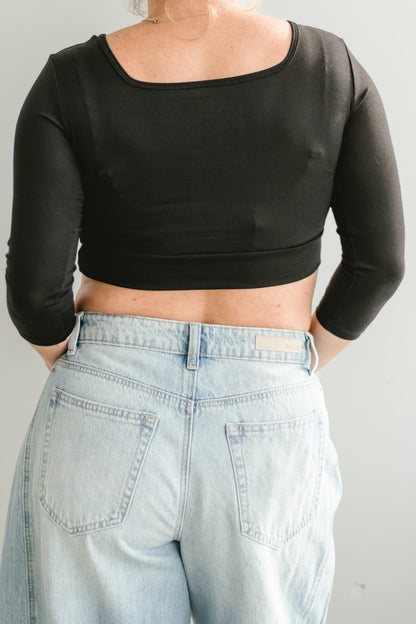 Square Neck 3/4 Sleeve