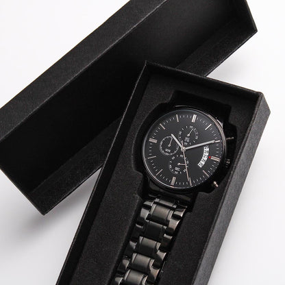 18-wheeler Truck Driver Engraved Black Watch