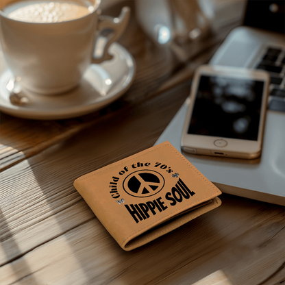 Child of the 70's Hippie Soul Graphic Leather Wallet