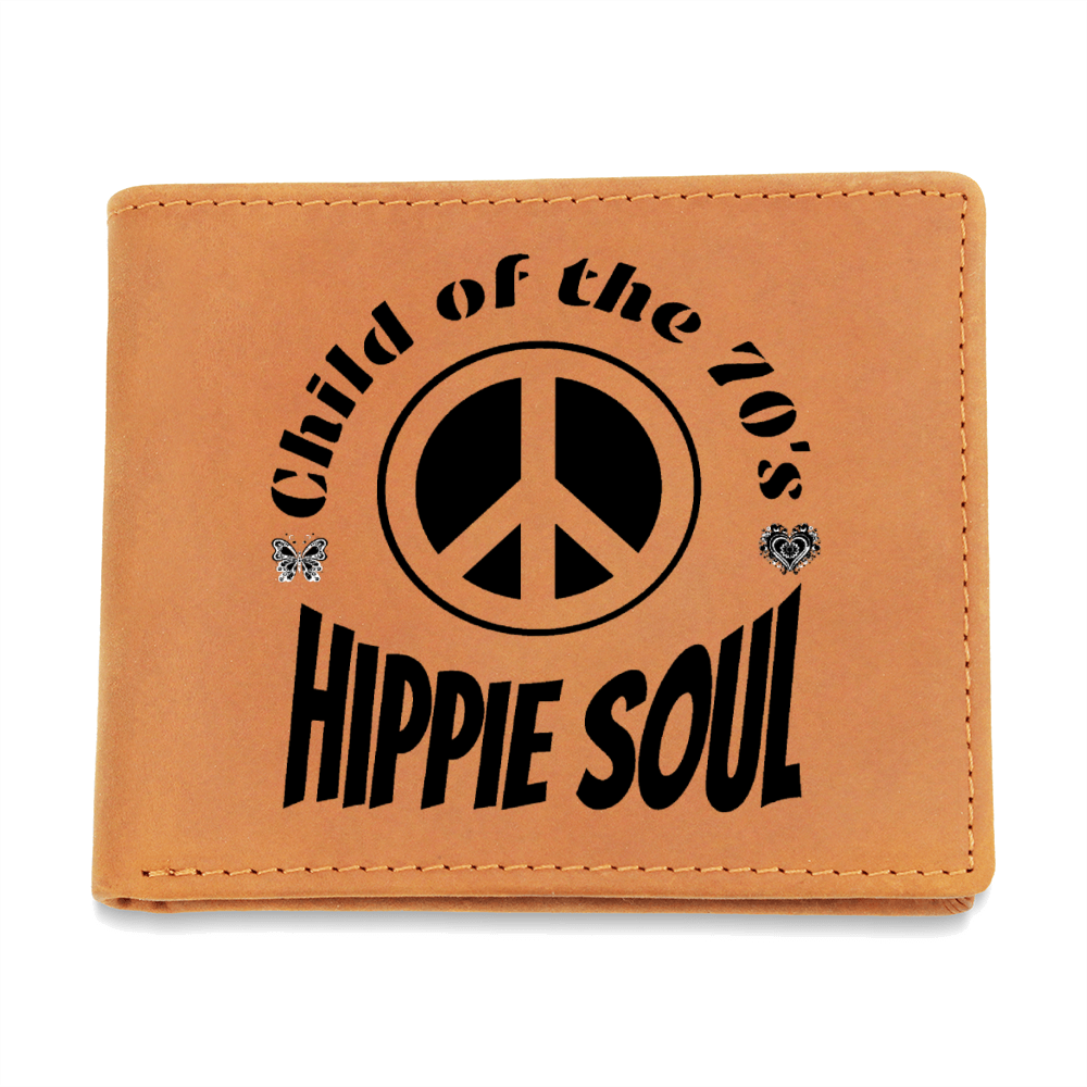Child of the 70's Hippie Soul Graphic Leather Wallet