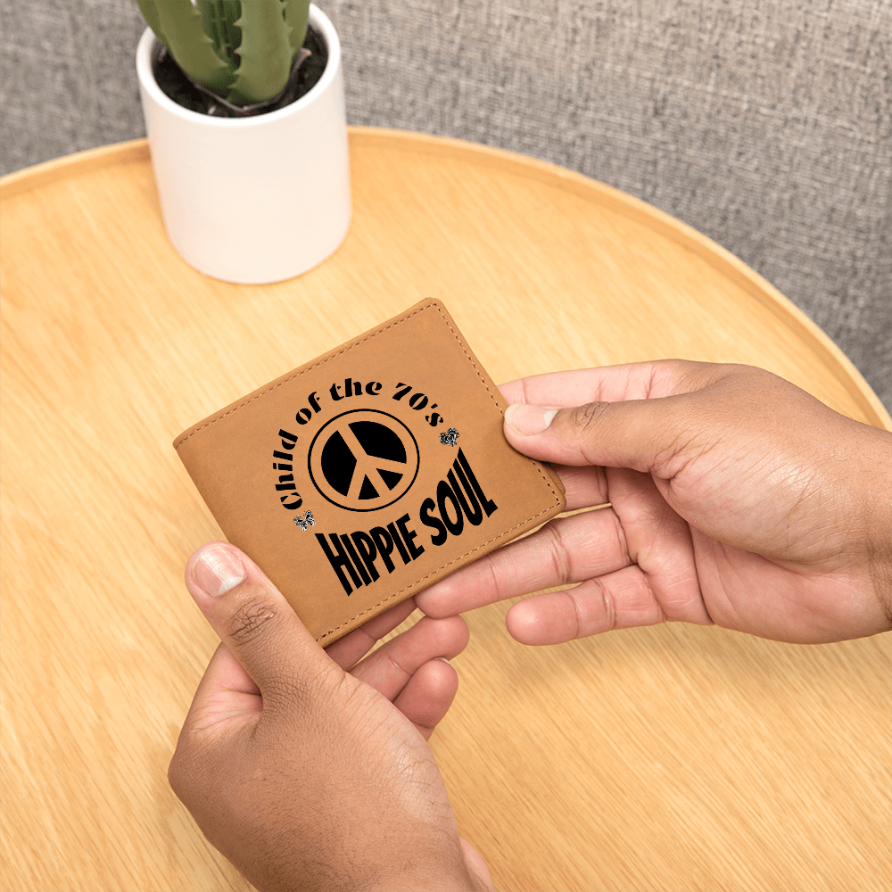 Child of the 70's Hippie Soul Graphic Leather Wallet