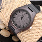 Happy Birthday Engraved Wooden Watch & Leather Band