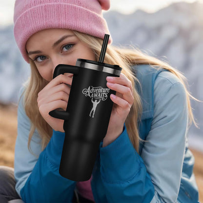 Adventure Awaits Graduation Pinnacle Engraved 40 oz Tumbler