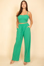 Bustier Cami Top & Slant Straight Pants