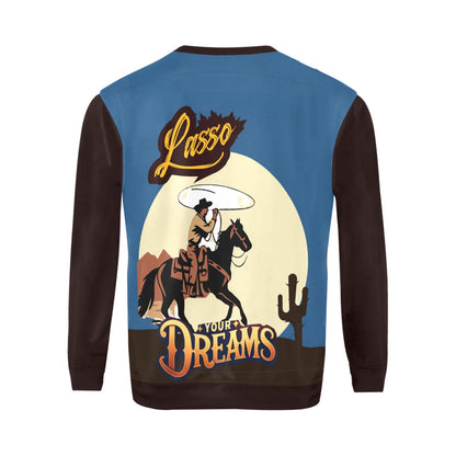 Lasso Your Dreams Men's All Over Print Fuzzy Sweatshirt (Made in USA)