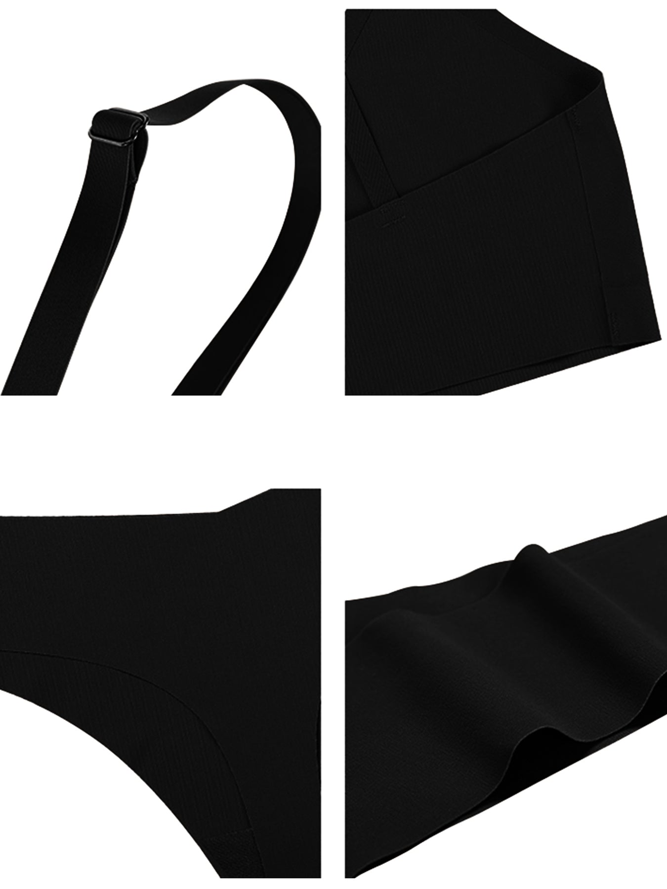 Baby Unicorn with Pink Roses Seamless Bra for Women (Front Printing)